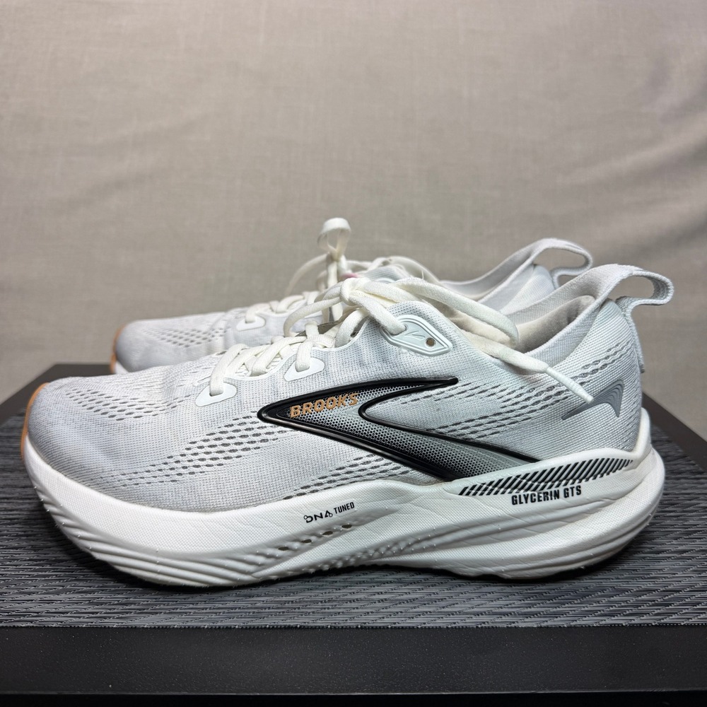 Brooks Glycerin GTS 22 Shoes - Womens 9.5 - White Running 1204351B135